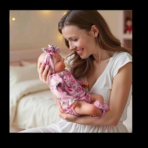 Adorable Pink Floral Baby Doll